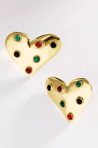 Alemais Heart Mini Post Earrings In Multi