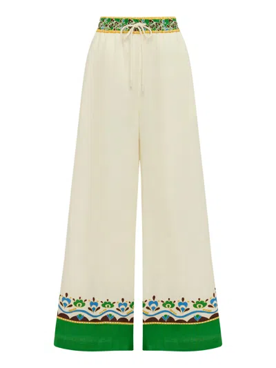 Alemais Hemp In-seam Pocket Drawstring Waist Pant In White