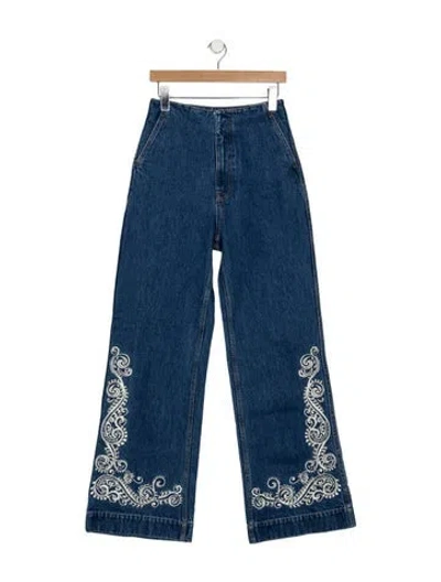 Pre-owned Alemais High-rise Wide Leg Jeans W/ Tags In Blue