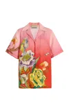 Alemais Inez Ombre Linen Shirt In Pink