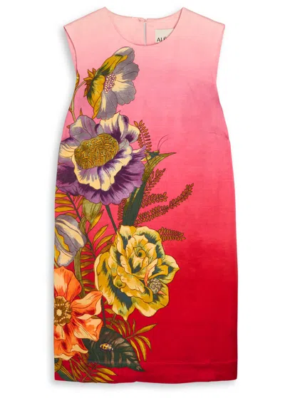 ALEMAIS ALEMAIS INEZ PRINTED FLAX-BLEND MINI DRESS