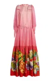 Alemais Inez Silk Habotai Gown In Pink