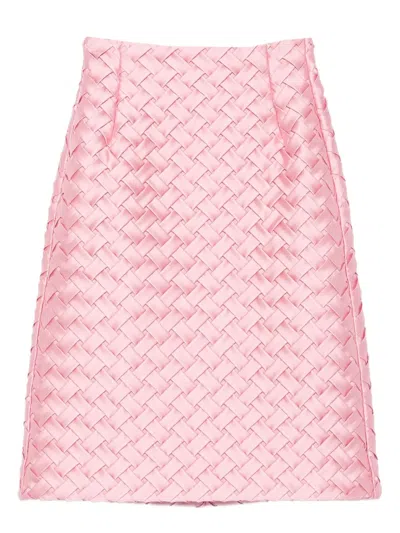 Alemais Inez Woven Midi Skirt In Pink