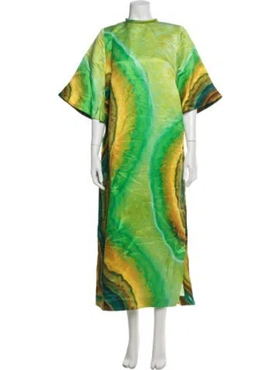 Pre-owned Alemais Iris Midi Dress Long Dress W/ Tags In Green