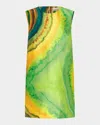 Alemais Iris Mini Dress In Green In Green