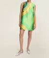 Alemais Iris Mini Dress In Green In Green