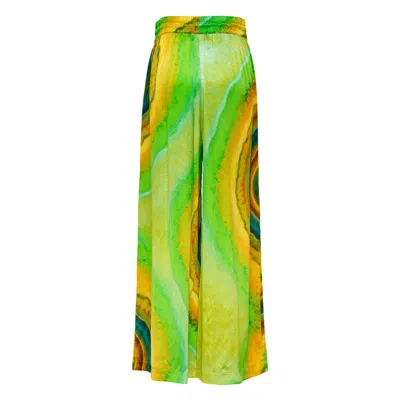 Alemais Iris Silk Pants In Green