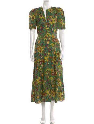 Pre-owned Alemais Isabella Long Dress W/ Tags In Yellow