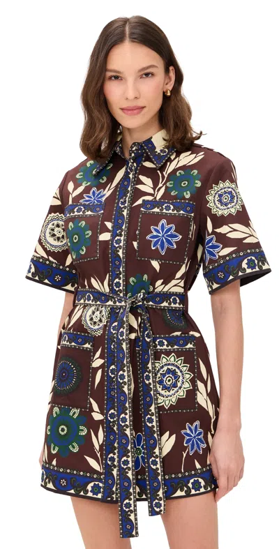 Alemais Jasper Mini Dress Chocolate In Multi