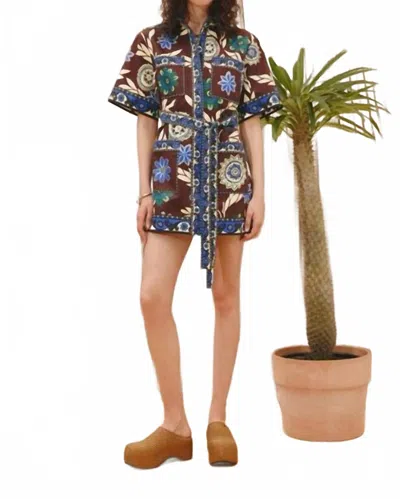 Alemais Jasper Mini Dress In Chocolate In Blue