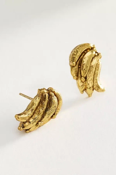 Alemais Jem Banana Post Earrings In Gold
