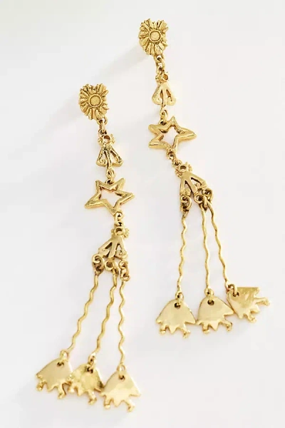 Alemais Jem Sun Dancer Drop Earrings In Burgundy