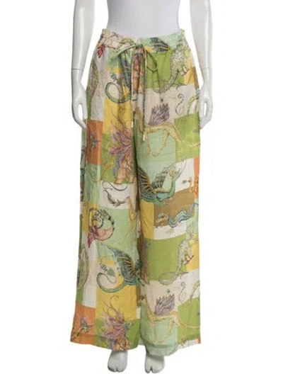 Pre-owned Alemais Jerome Pant Wide Leg Pants W/ Tags W/tags In Green