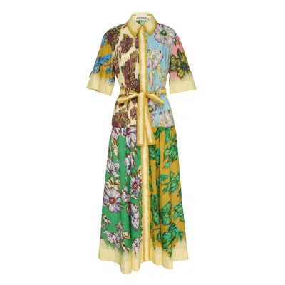 Alemais Jerry Floral-print Cotton Midi Shirt Dress In Multi