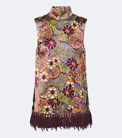 Alemais Alémais Joanna Floral Fringed Top In Multi