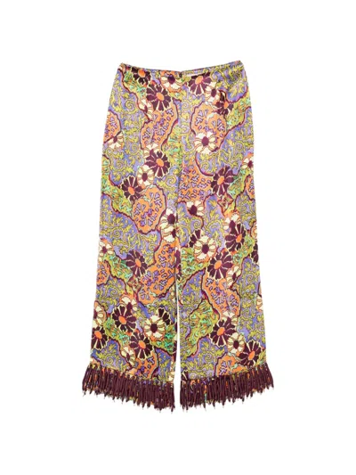 Alemais Joanna Fringe-trim Trousers In Multi