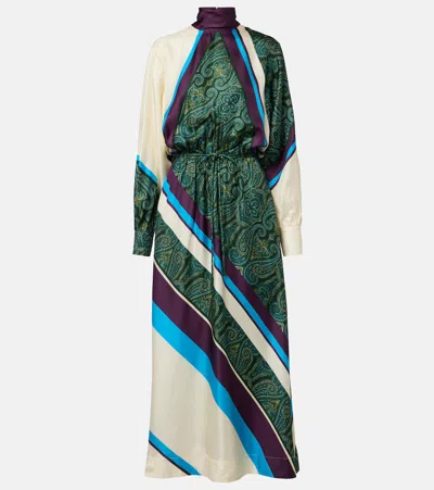 Alemais Alémais Joni Printed Silk Midi Dress In Multi