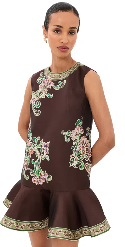 Alemais Josie Mini Dress Plum In Brown