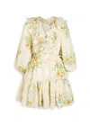 Alemais Juliette Embroidered Cotton Mini Dress In Multi