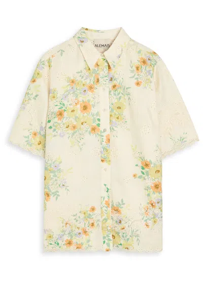 Alemais Juliette Embroidered Flax Shirt