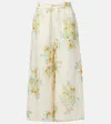 Alemais Juliette Embroidered Flax Trousers