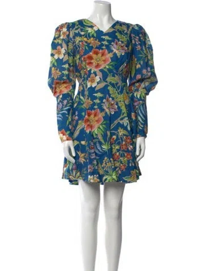 Pre-owned Alemais June Mini Dress In Blue