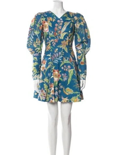 Pre-owned Alemais June Mini Dress In Blue