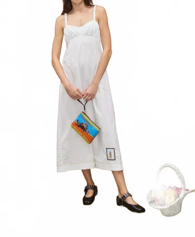 Alemais Katerina Cotton Poplin Midi Dress In Cream In White
