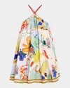 Alemais La Charrasca Organic-cotton Mini Halter Dress In Multi