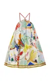 Alemais La Charrasca Organic-cotton Mini Halter Dress In Multi