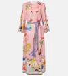 Alemais La Charrasca Printed Linen Midi Dress In Multicoloured