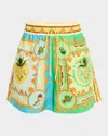 Alemais La Musica Linen Shorts In Multi