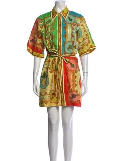Pre-owned Alemais La Musica Mini Dress W/ Tags In Yellow