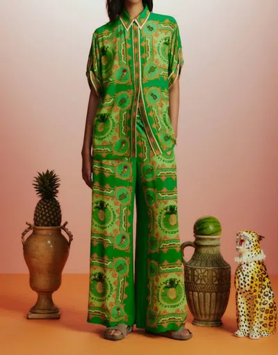 Alemais La Musica Silk Shirt In Green