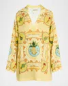 Alemais La Musica Mini Tunic Dress In Lemon