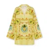 Alemais La Musica Mini Tunic Dress In Lemon
