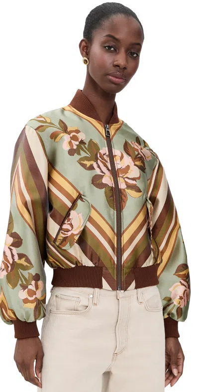 Alemais La Rosa Jacquard Bomber Jacket Multi