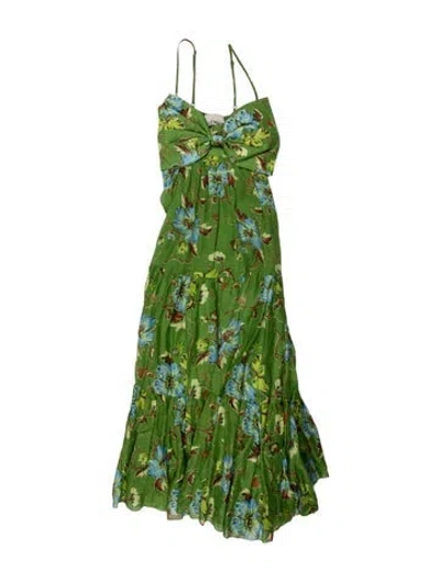 Pre-owned Alemais Lamu Floral Dress Long Dress W/ Tags In Green