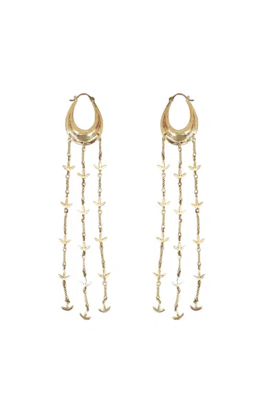 Alemais Le Jardin Long Chain Drop Earrings In Gold