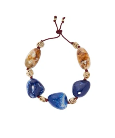 Alemais Le Jardin Necklace In Blue