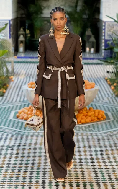 Alemais Leandra Corded Tencel Wide-leg Pants