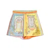 Alemais Multicoloured Colour-blocked Monte Shorts