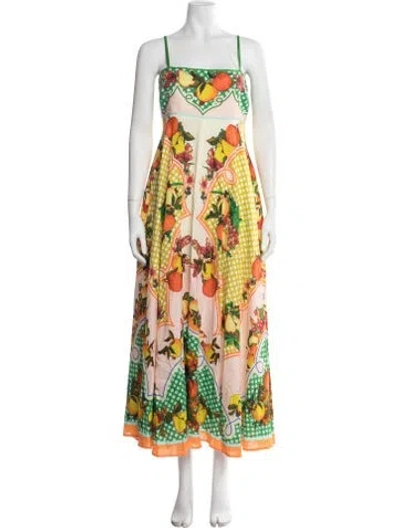 Pre-owned Alemais Lemonis Dress Long Dress In Green