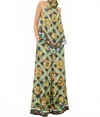 Alemais Womens  Liana Printed Silk Palazzo Trousers In Green