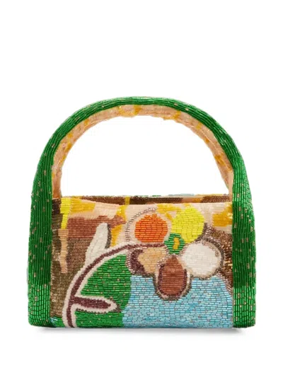 Alemais Limelight Beaded Barrel Bag In Multi