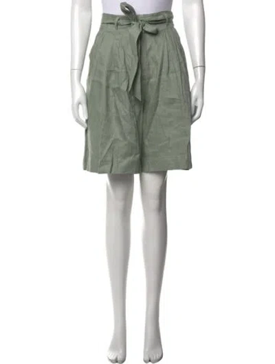 Pre-owned Alemais Linen Knee-length Shorts W/ Tags In Green