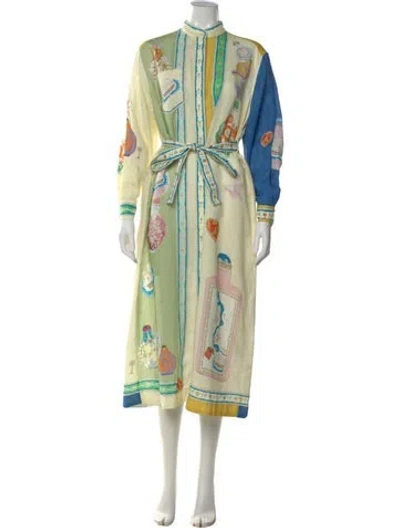 Pre-owned Alemais Linen Long Dress In Multi