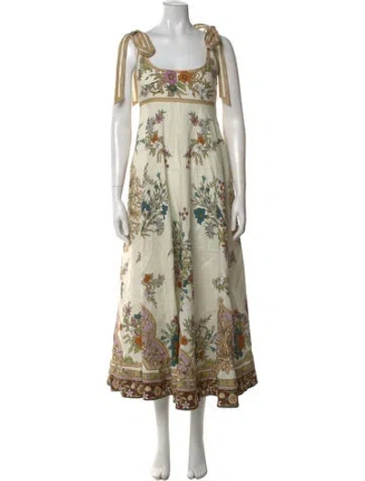 Pre-owned Alemais Linen Long Dress In Multi