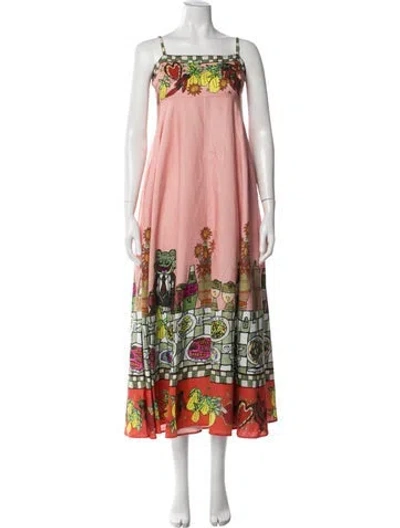 Pre-owned Alemais Linen Long Dress In Multicolor