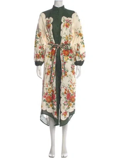 Pre-owned Alemais Linen Long Dress In Neutral